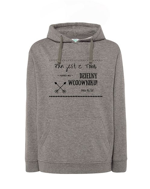 Szara bluza Pan jest z Tobą rzekł mu dzielny wojowniku! Sdz 6,12