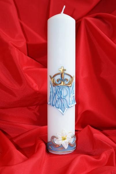 Świeca ołtarzowa z aplikacją