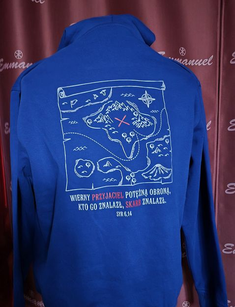 Bluza z kapturem niebieska Wierny przyjaciel ...