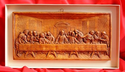 Relief gipsowy Ostatnia Wieczerza
