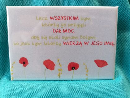 Magnes metalowy 8 x 5,5 cm Lecz wszystkim tym którzy....