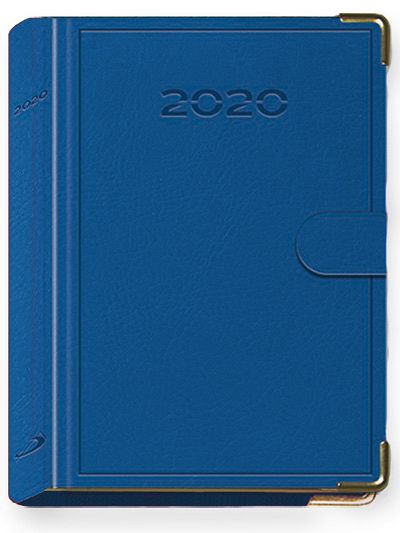Terminarz 2020 LUX z zapinką B7 niebieski lub brązowy
