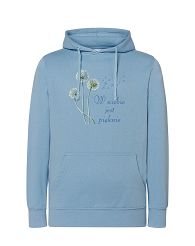 Bluza z kapturem niebieska W niebie jest pięknie