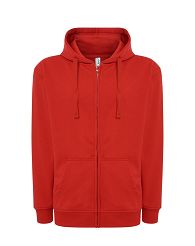 Bluza z kapturem rozpinana czerwona JHK RD-RED