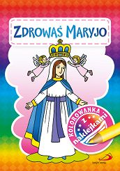 Kolorowanka z naklejkami. Zdrowaś Maryjo