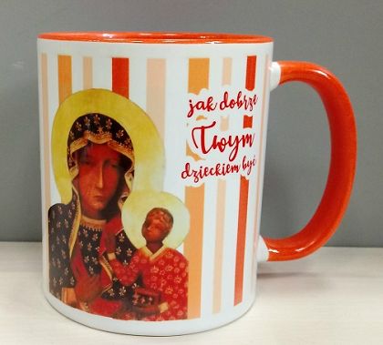 Kubek z kolorowym wnętrzem - Czarna Madonno