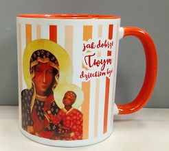 Kubek z kolorowym wnętrzem - Czarna Madonno