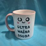 Kubek z różowym uchem Ultra Ważna Osoba (2) - 2