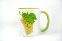 Kubek z kolorowym wnętrzem  -  Ja jestem krzewem winnym, wy - latoroślami...