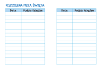 Kontrolki Moje Uczestnictwo w Niedzielnej Mszy Świętej