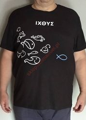 Koszulka Ichtys (z różnymi konfiguracjami rybek)