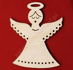 Ozdoba świąteczna z drewna mała wzór 5