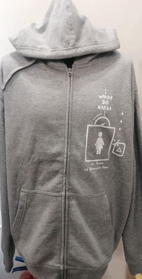 Bluza z kapturem rozpinana szara Windą do Nieba