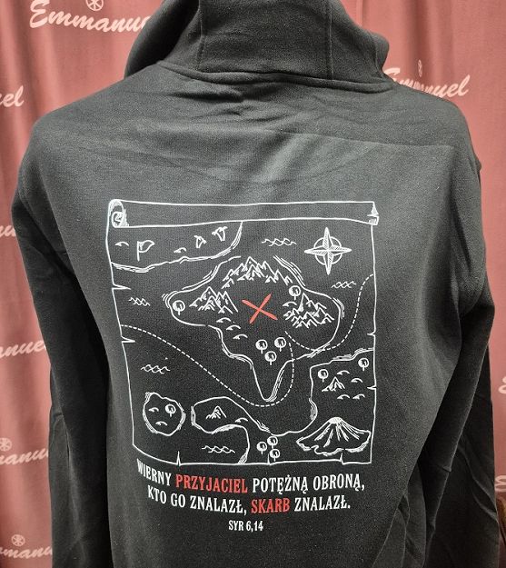 Bluza z kapturem czarna Wierny przyjaciel ...