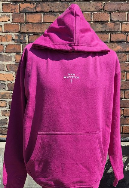 Bluza z kapturem różowa Mam wszystko