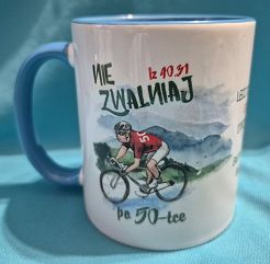 Kubek niebieski Nie zwalniaj po 50-tce