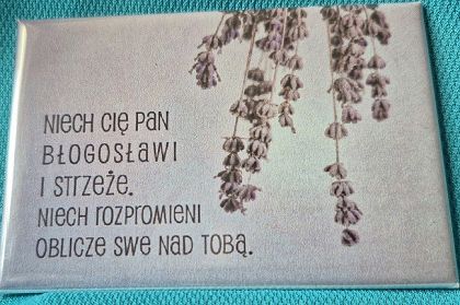 Magnes metalowy 8 x 5,5 cm Niech cię Pan błogosławi