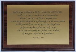 Tabliczka okolicznościowa grawerowana (177 x 228 mm)