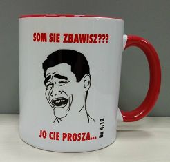 Kubek z kolorowym wnętrzem - Som sie zbawisz???