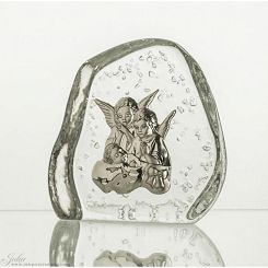 Obrazek na szkle posrebrzany ANIOŁKI (4010)