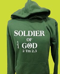 Bluza z kapturem zielona Soldier of God